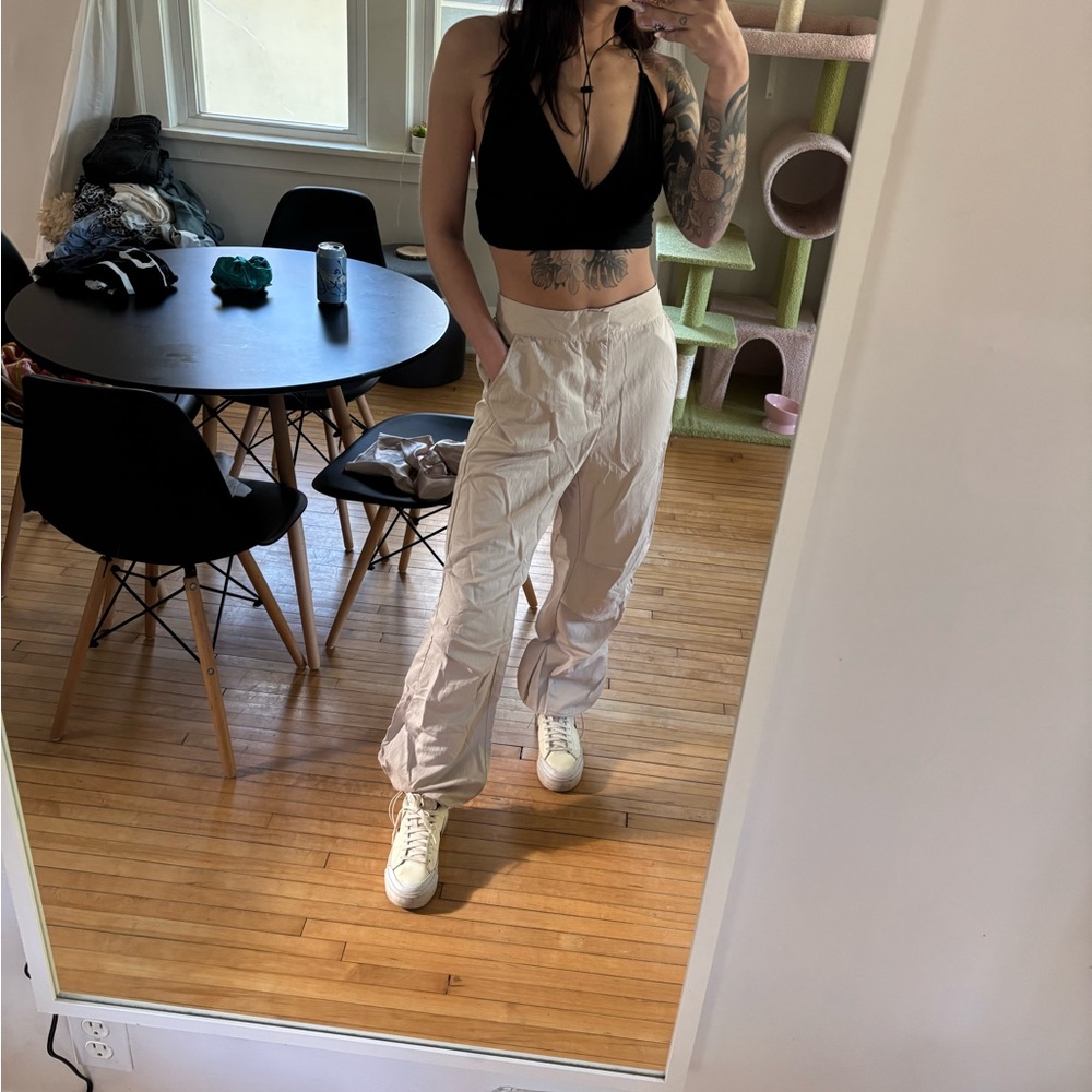 a new day Taupe High Rise Parachute Pants